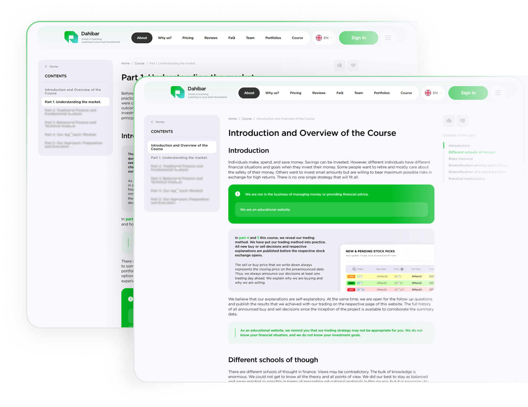 We have spent years discussing, researching, <br>formulating, and testing different investment <br>decision-making approaches.